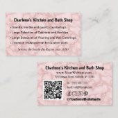 Carte De Visite Marbre rose Faux (Devant / Derrière)