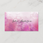 Carte De Visite Marbre rose féminin encre flottante (Devant)