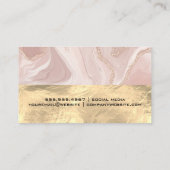 Carte De Visite Marbre rose | Fond d'or (Dos)