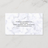 Carte De Visite Marbre rose géométrique élégant de blanc de (Dos)