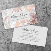 Carte De Visite Marbre Rose Gold Foil Luxe esthétique