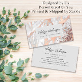 Carte De Visite Marbre Rose Gold Foil Luxe esthétique