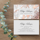 Carte De Visite Marbre Rose Gold Foil Luxe esthétique
