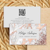 Carte De Visite Marbre Rose Gold Foil Luxe esthétique