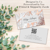 Carte De Visite Marbre Rose Gold Foil Luxe esthétique