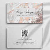 Carte De Visite Marbre Rose Gold Foil Luxe esthétique