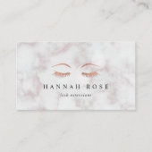 Carte De Visite Marbre & Rose Gold Lashes & Brows Beauté (Devant)