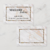 Carte De Visite Marbre rose Iridescendant (Devant / Derrière)