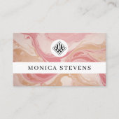 Carte De Visite Marbre rose liquide (Devant)