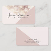 Carte De Visite Marbre Rose moderne bloc couleur (Devant / Derrière)