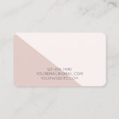 Carte De Visite Marbre Rose moderne bloc couleur (Dos)