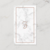 Carte De Visite Marbre Rose moderne élégant en or Script (Dos)