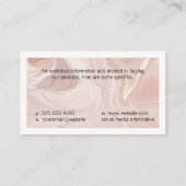 Carte De Visite Marbre rose Or | Bordure blanche (Dos)