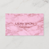 Carte De Visite Marbre rose professionnel moderne (Devant)