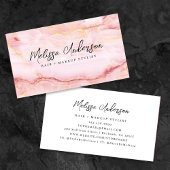 Carte De Visite Marbre rose rose Luxe esthétique
