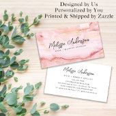Carte De Visite Marbre rose rose Luxe esthétique