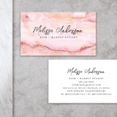 Carte De Visite Marbre rose rose Luxe esthétique