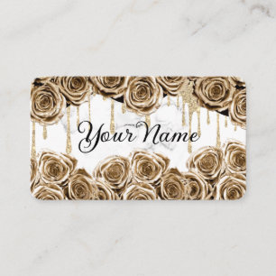 Carte De Visite Marbre Roses d'Or