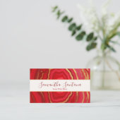 Carte De Visite Marbre rouge foncé avec or (Debout devant)