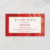 Carte De Visite Marbre rouge foncé avec or (Dos)