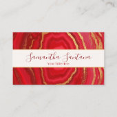 Carte De Visite Marbre rouge foncé avec or (Devant)