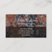 Carte De Visite Marbre rouge foncé marbre noir structure en marbre (Dos)