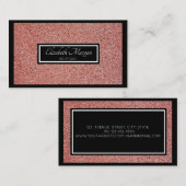 Carte De Visite Marbre rouge moderne, Pierre, Cadre (Devant / Derrière)