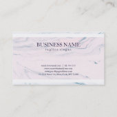 Carte De Visite Marbre Simple Blanc Et Rose (Dos)