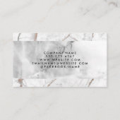 Carte De Visite Marbre soigné | Icône Ancre (Dos)