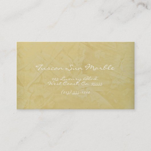 Carte De Visite Marbre Soleil de Toscane (Devant)