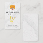 Carte De Visite Marbre Stone Animaux de compagnie Grossissant Chie (Devant / Derrière)