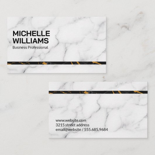 Carte De Visite Marbre | Style | Lux (Devant / Derrière)