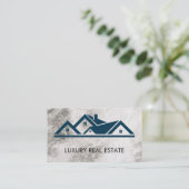 Carte De Visite Marbre sur le toit de l'immeuble (Debout devant)