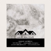 Carte De Visite Marbre sur le toit de l'immeuble (Extérieur déplié)