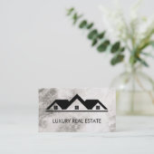 Carte De Visite Marbre sur le toit de l'immeuble (Debout devant)