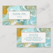 Carte De Visite Marbre Téâl Doux et Brun   (Devant / Derrière)