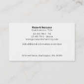 Carte De Visite Marbre tendance à l'air doré bleu granit résine (Dos)