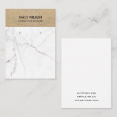 CARTE DE VISITE MARBRE TERRACOTTA TEXTURE TEXTURE EARRING AFFICHAG (Devant / Derrière)