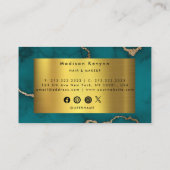 Carte De Visite Marbre vert or moderne (Dos)