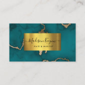 Carte De Visite Marbre vert or moderne (Devant)