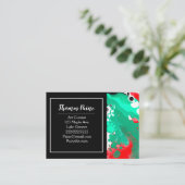 Carte De Visite Marbre vert, rouge et noir (Debout devant)