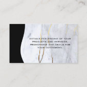 Carte De Visite Marbre | Ville Skyline | Code QR (Dos)