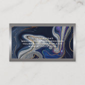 Carte De Visite Marbre Violet Bleu (Dos)
