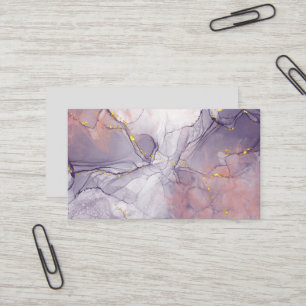 Carte De Visite Marbre Violet et Or