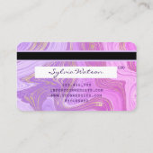 Carte De Visite marbre violet pastel (Dos)