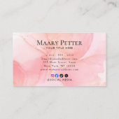 Carte de visite marbrée aquarelle (Dos)