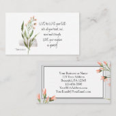 Carte De Visite Marc 12:30-31 AIMEZ l'Eternel, votre DIEU (Devant / Derrière)