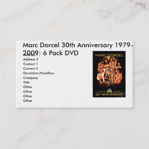 Carte De Visite MARCDORCEL30, 30ème anniversaire 1979 de Marc