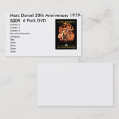 Carte De Visite MARCDORCEL30, 30ème anniversaire 1979 de Marc (Devant / Derrière)