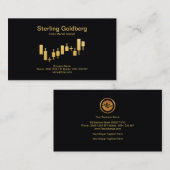 Carte De Visite Marchand de forex de graphique d'échange de valeur (Devant / Derrière)